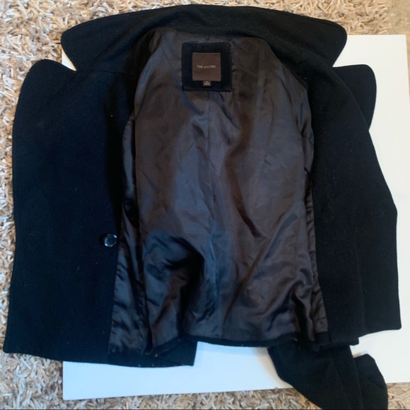 The Limited Wool Blend Black Pea Coat - Picture 9 of 9